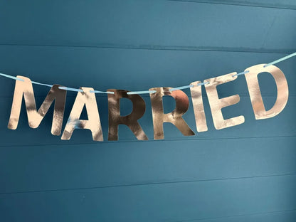 Just Married Girlande in Roségold
