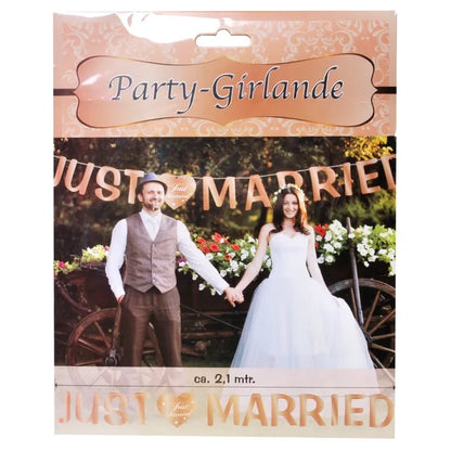 Just Married Girlande in Roségold