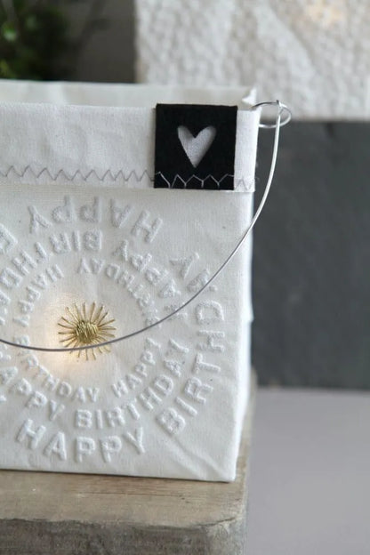 Wunschlichtbeutel "Happy Birthday" aus Stoff