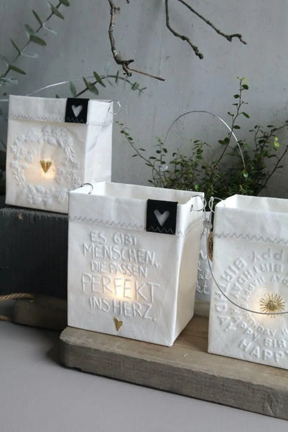 Wunschlichtbeutel "Herzensmenschen" aus Stoff