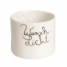 Wunschlicht "Wunsch Licht" Teelichthalter aus Porzellan