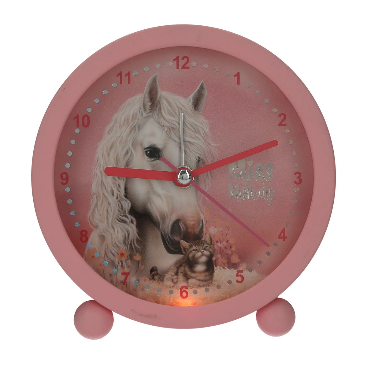 Miss Melody Wecker mit Pferdemotiv Rosa mit Lichtfunktion