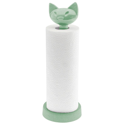Küchenrollenhalter MIAOU im Katzendesign Grün