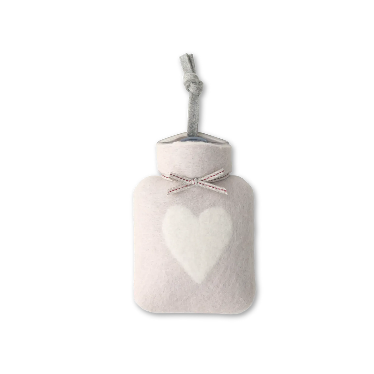 Miniwärmflasche "Herz" aus Merinowolle, 0,2l