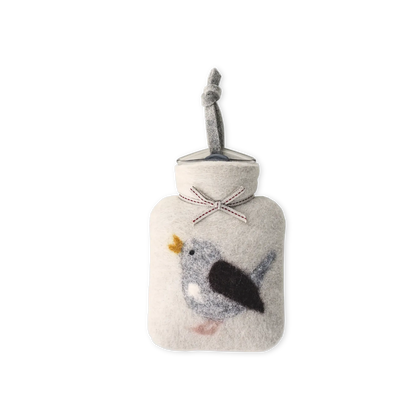 Miniwärmflasche "Zaunkönig" aus Merinowolle, 0,2l