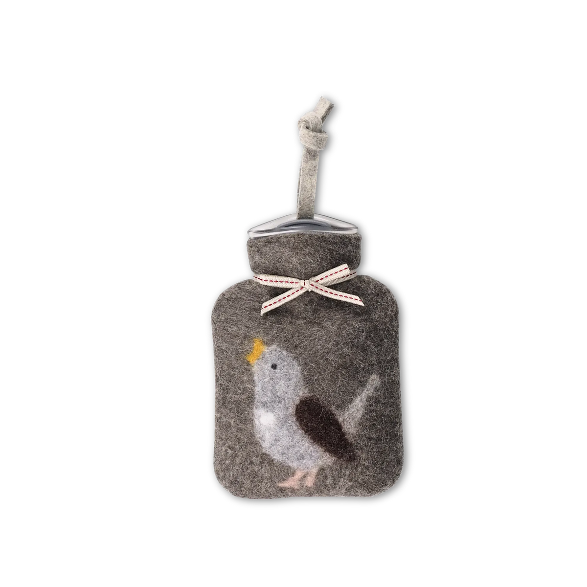 Miniwärmflasche "Zaunkönig" aus Merinowolle, 0,2l