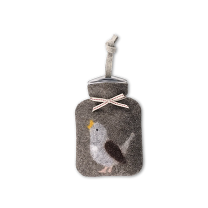 Miniwärmflasche "Zaunkönig" aus Merinowolle, 0,2l