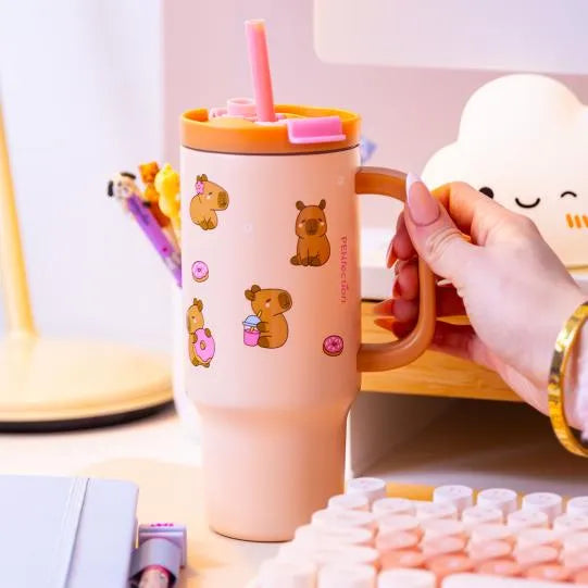 PENFection To Go Becher mit Strohhalm CAPYBARA