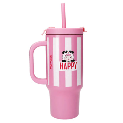 PENfection To Go Becher mit Strohhalm HAPPY