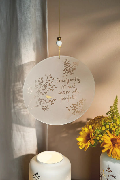 Fensterbild Glas-Poesie "Einzigartig"