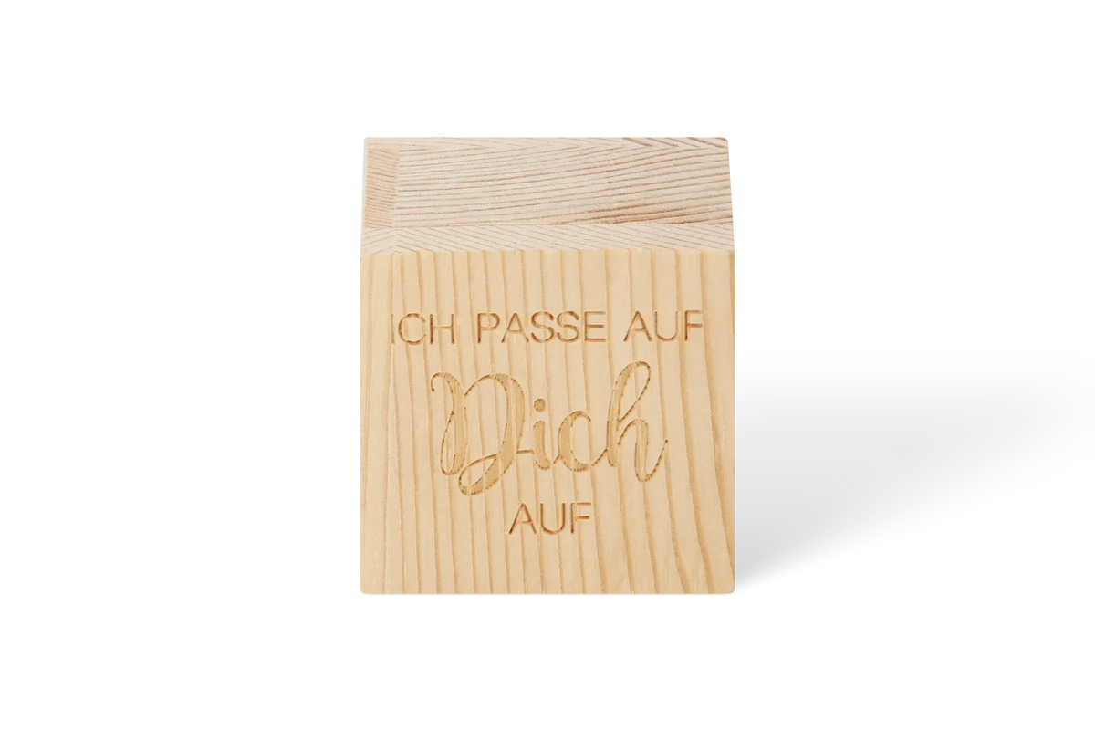 Glückskästchen "Eule" aus Porzellan und Holz