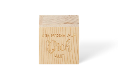 Glückskästchen "Eule" aus Porzellan und Holz