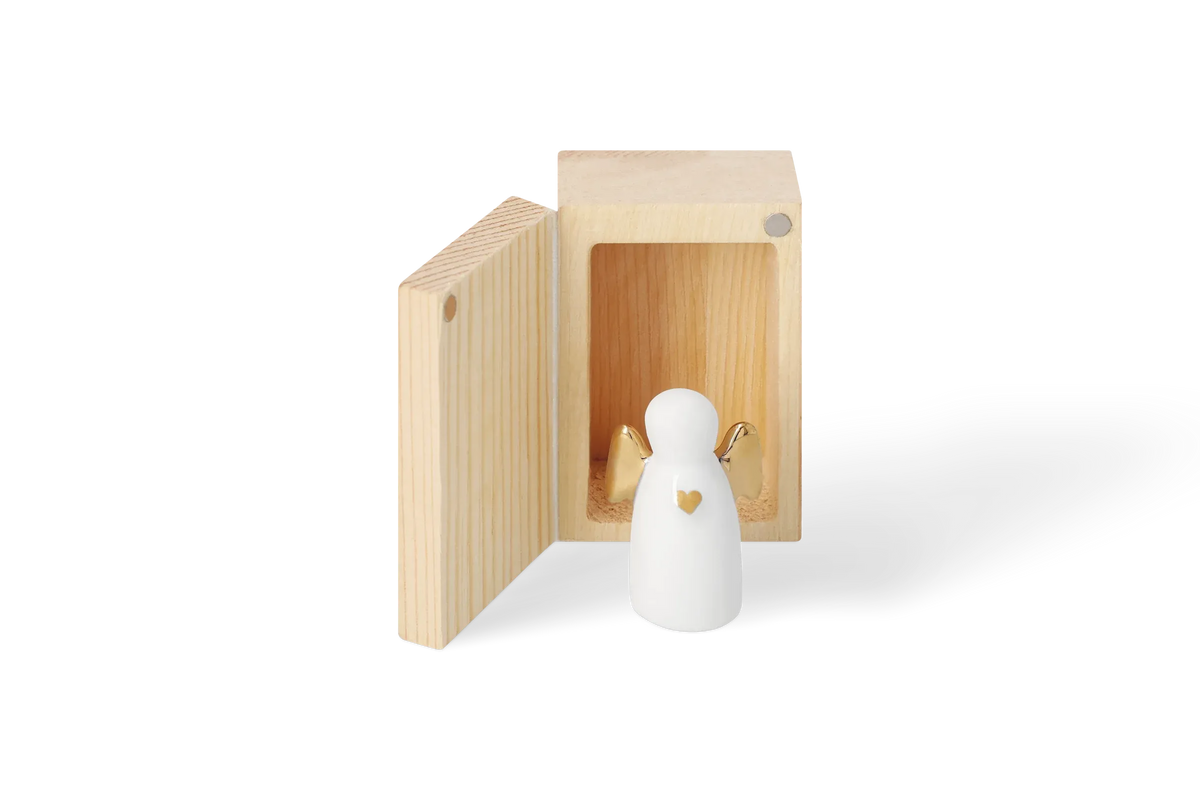 Räder Glückskästchen "Glücksengel" aus Porzellan und Holz