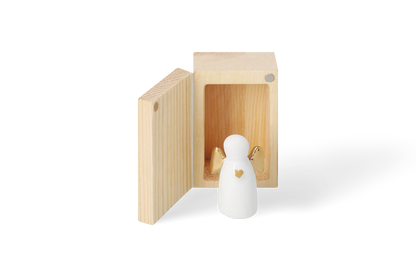 Räder Glückskästchen "Glücksengel" aus Porzellan und Holz