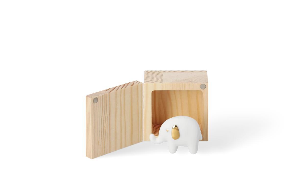 Räder Glückskästchen "Elefant" aus Porzellan und Holz