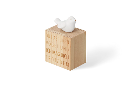Räder Glückskästchen "Vogel" aus Porzellan und Holz