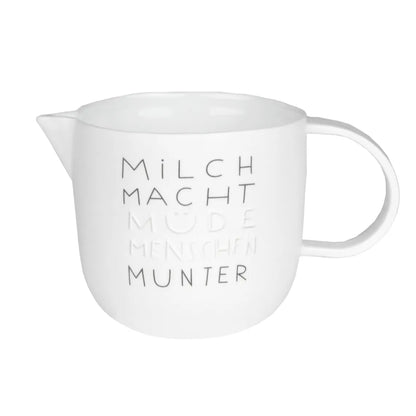 Milchkännchen "Milch macht munter" aus Porzellan