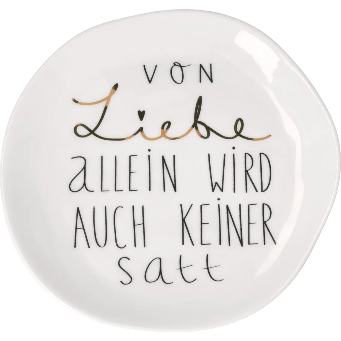 Kleiner Teller "Liebe" aus Porzellan