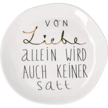 Kleiner Teller "Liebe" aus Porzellan