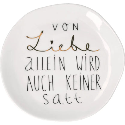Kleiner Teller "Liebe" aus Porzellan