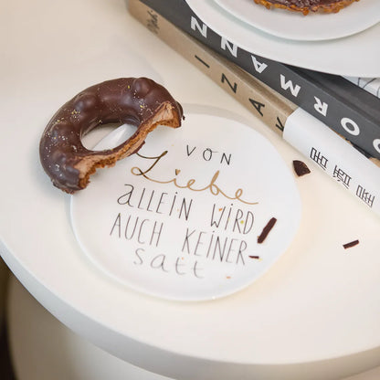 Kleiner Teller "Liebe" aus Porzellan