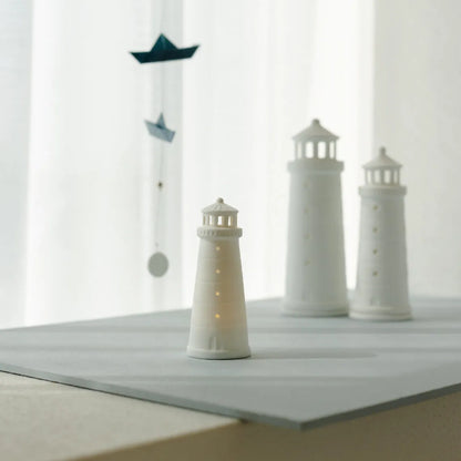 LED Leuchtturm "Meeresrauschen" aus Porzellan