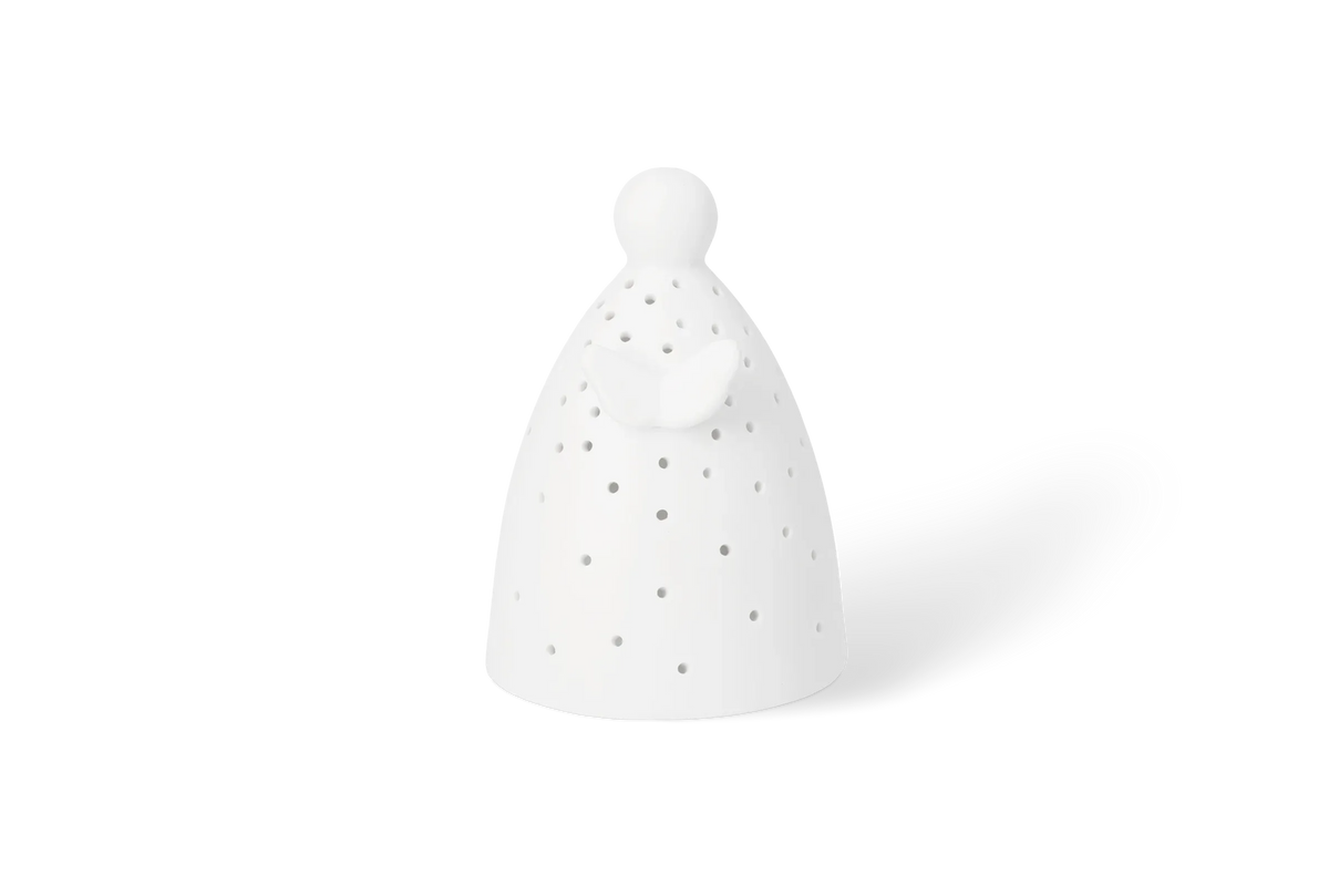 Räder LED Mini-Lichtengel aus Porzellan