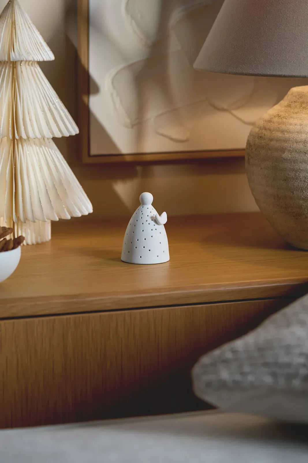 Räder LED Mini-Lichtengel aus Porzellan Mood