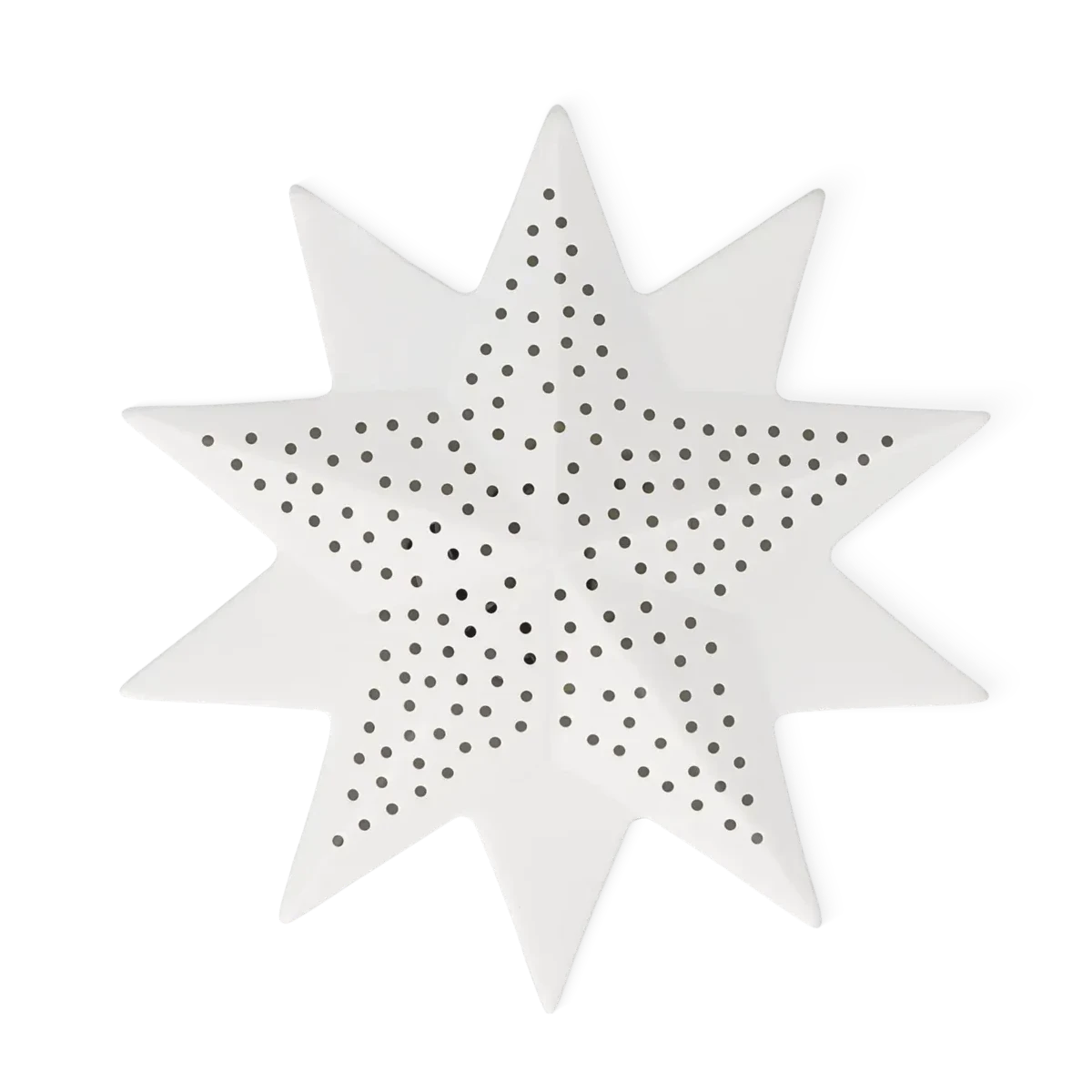 Räder LED Weihnachtslicht Doppel-Stern aus Porzellan