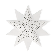 Räder LED Weihnachtslicht Doppel-Stern aus Porzellan