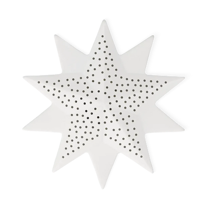 Räder LED Weihnachtslicht Doppel-Stern aus Porzellan
