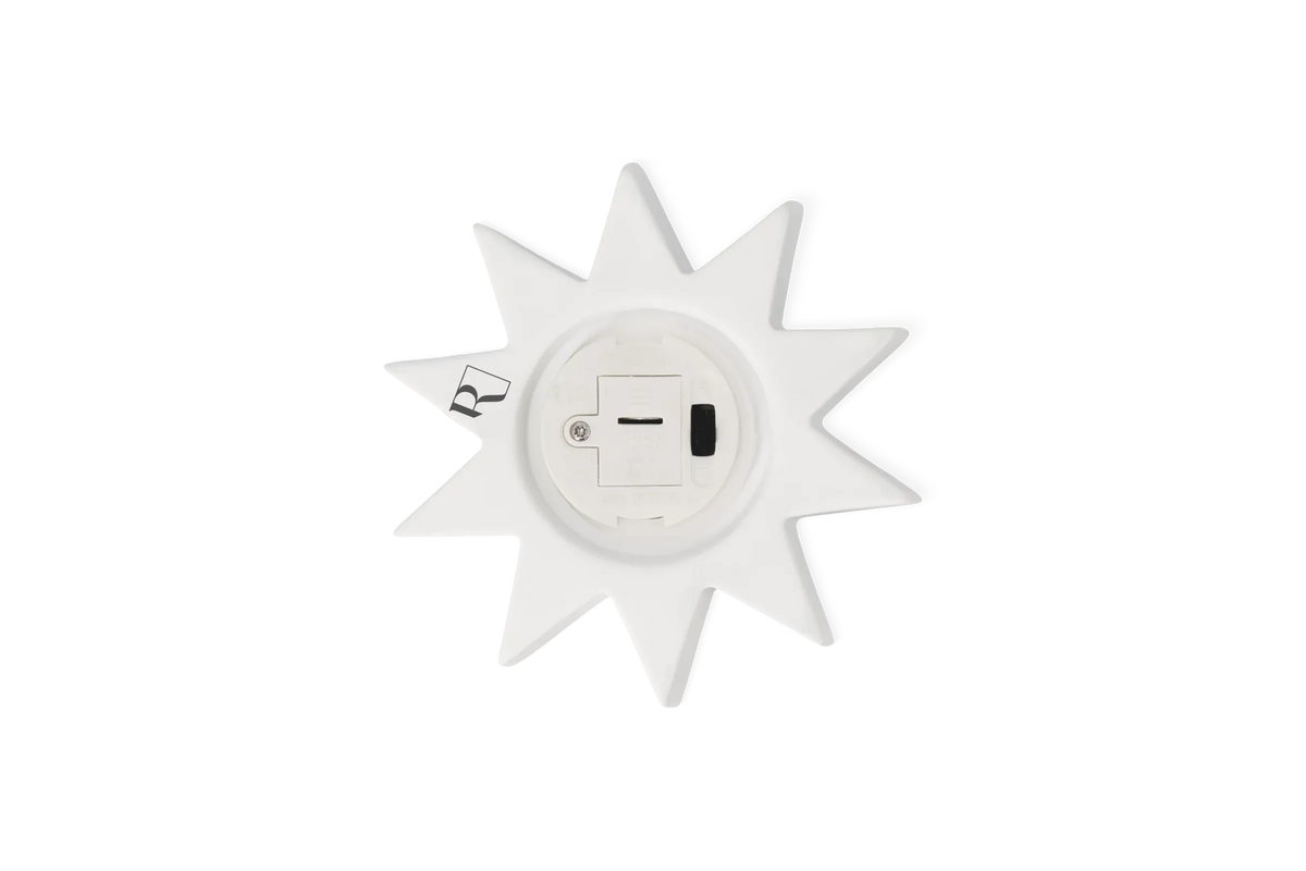 Räder LED Weihnachtslicht Doppel-Stern aus Porzellan Unterseite