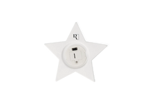 Räder LED Weihnachtslicht Stern aus Porzellan Rückseite