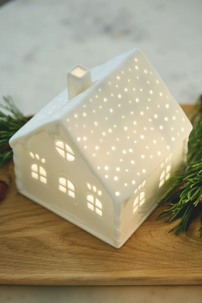 Räder Lichthaus "Zuckerstangen" aus Porzellan Detail