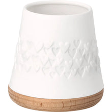 Poesie Windlicht "Herzen" aus Porzellan und Holz