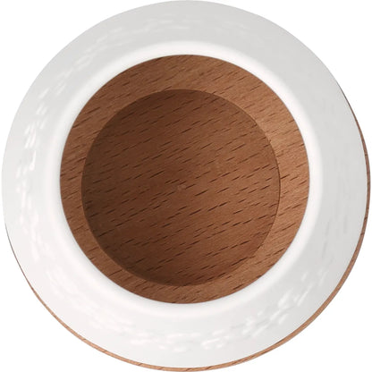 Poesie Windlicht "Herzen" aus Porzellan und Holz