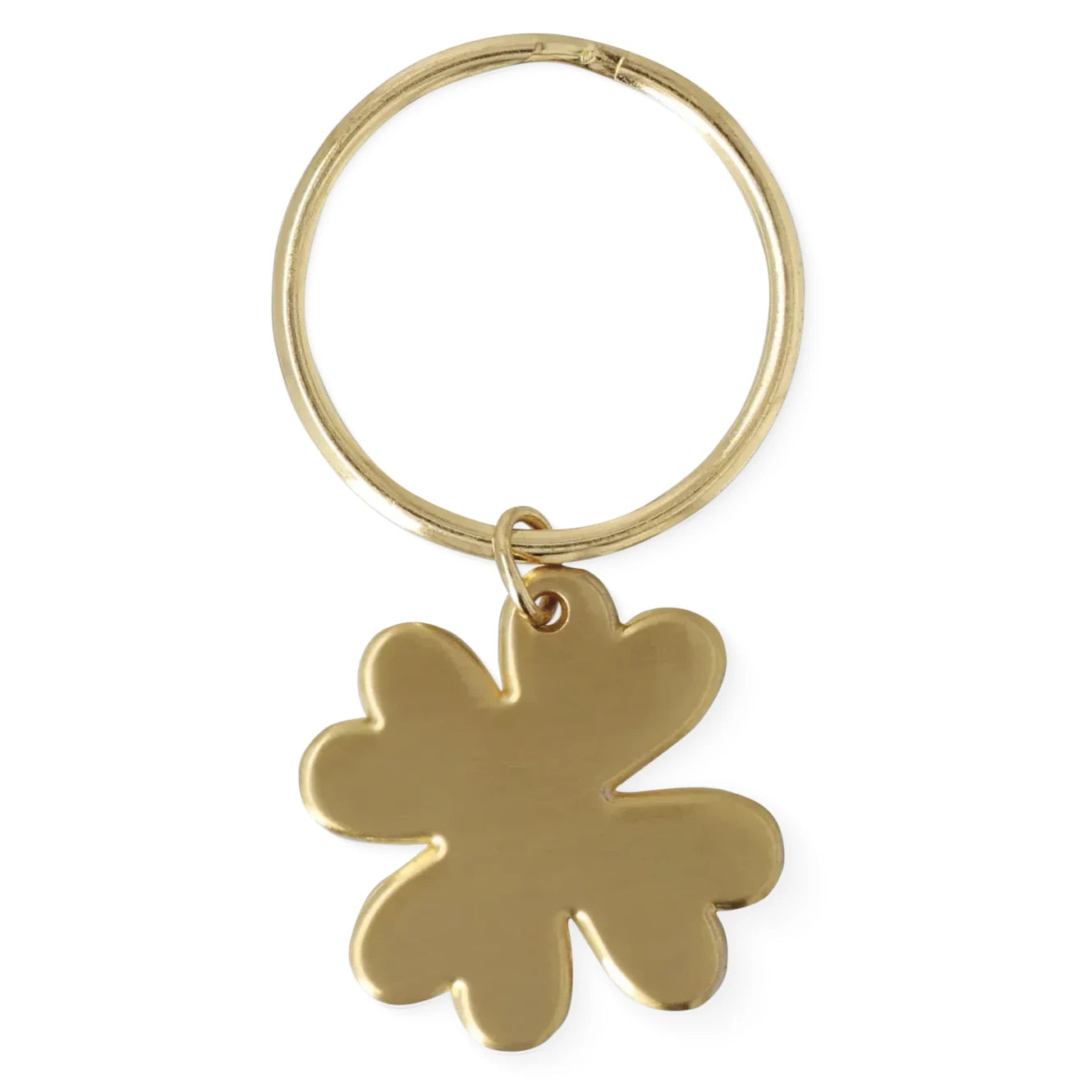 Schlüsselanhänger "Kleeblatt" in Gold