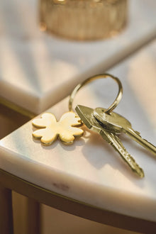 Schlüsselanhänger "Kleeblatt" in Gold