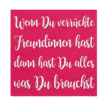 Servietten "Verrückte Freundinnen", 25x25 cm
