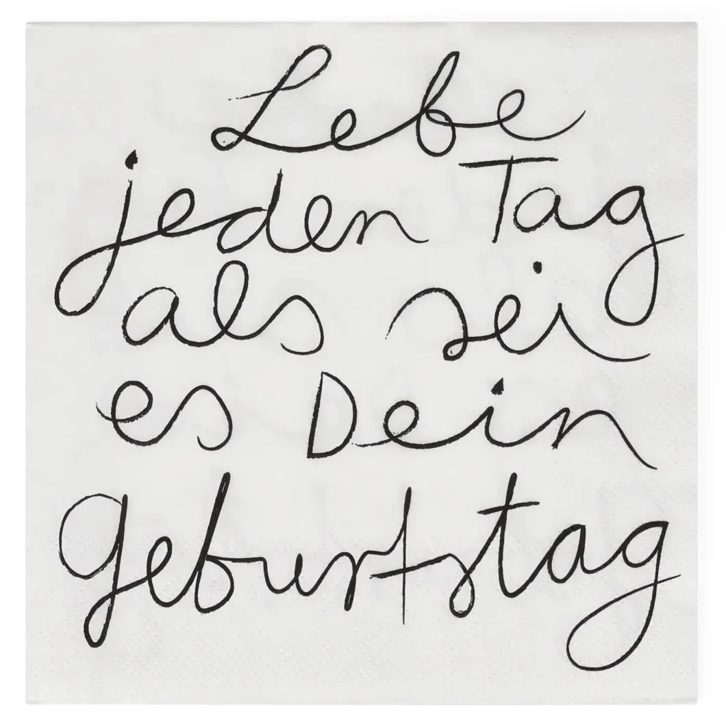 Servietten "Lebe jeden Tag", 33x33 cm