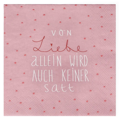 Servietten "Von Liebe allein", 33x33 cm