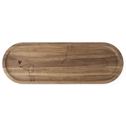 Räder Dackel Tablett "Herz" aus Holz