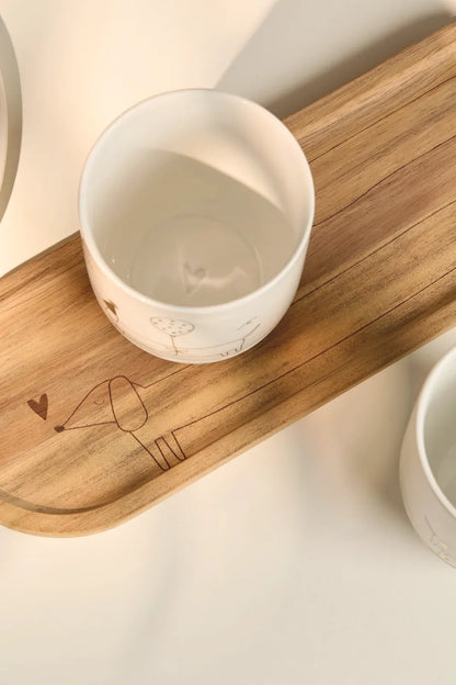 Räder Dackel Tablett "Herz" aus Holz Mood