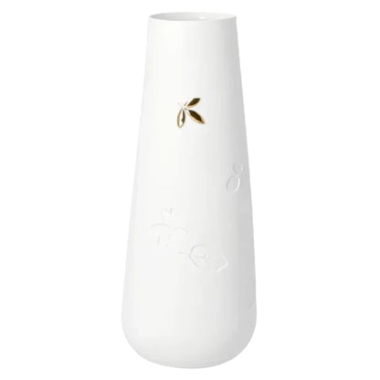 Vase „Goldblatt“ groß, aus Porzellan mit Golddetail