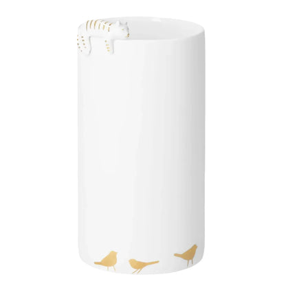 Vase „Katze“ aus Porzellan mit Golddetails