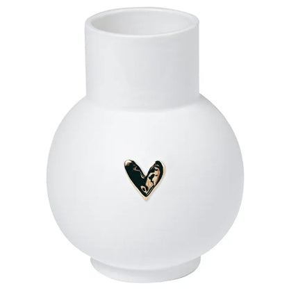 Kugelvase "Herz Gold" aus Porzellan