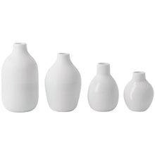 Mini Flaschenvasen weiß, 4er Set