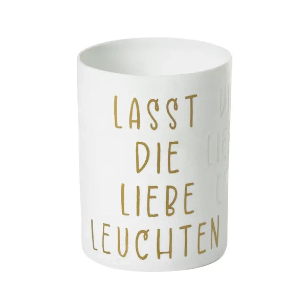 Teelichthalter "Liebe" aus Porzellan