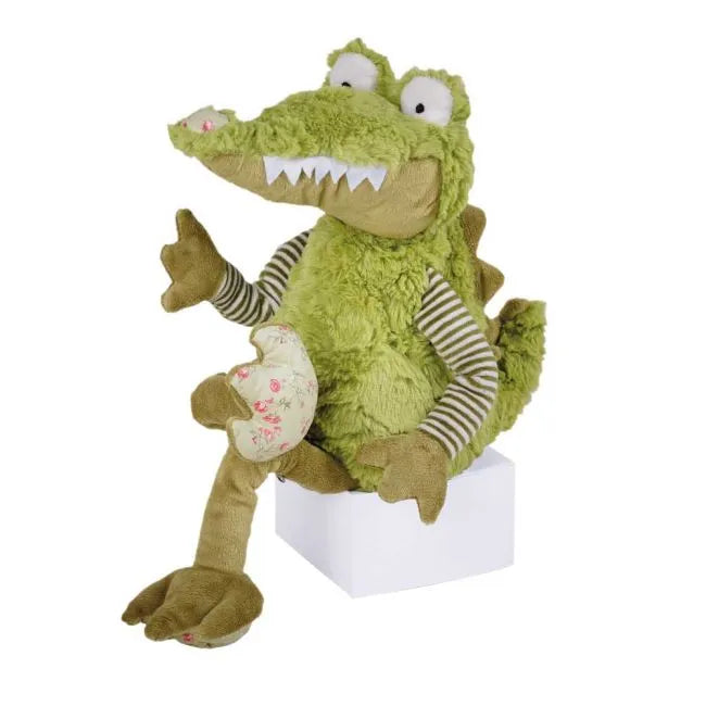 SÄNGER Kirschkernkissen "Krokodil Christopher", Plüschbezug 49 x 27 cm