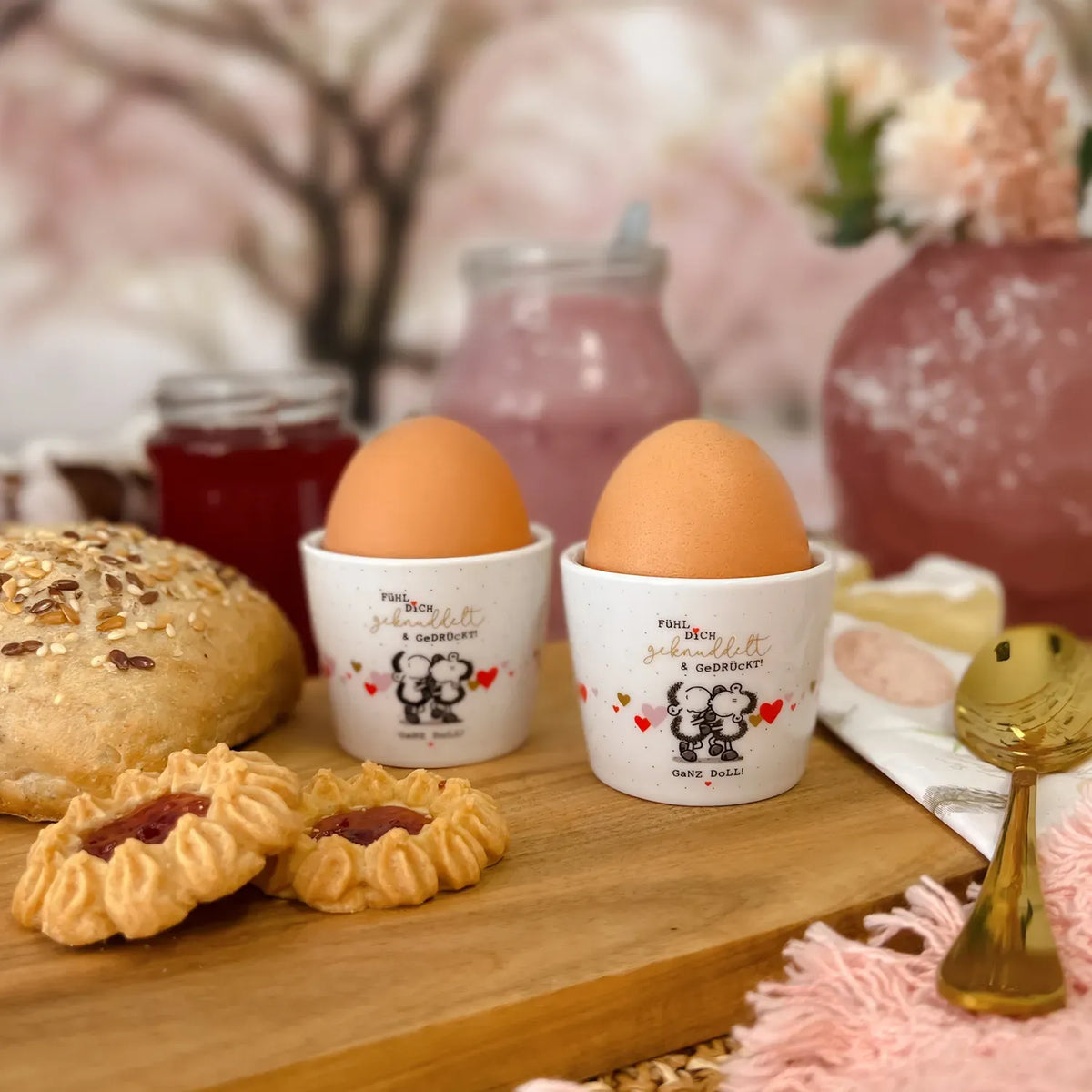 Sheepworld Eierbecher "Ganz doll!" Mood